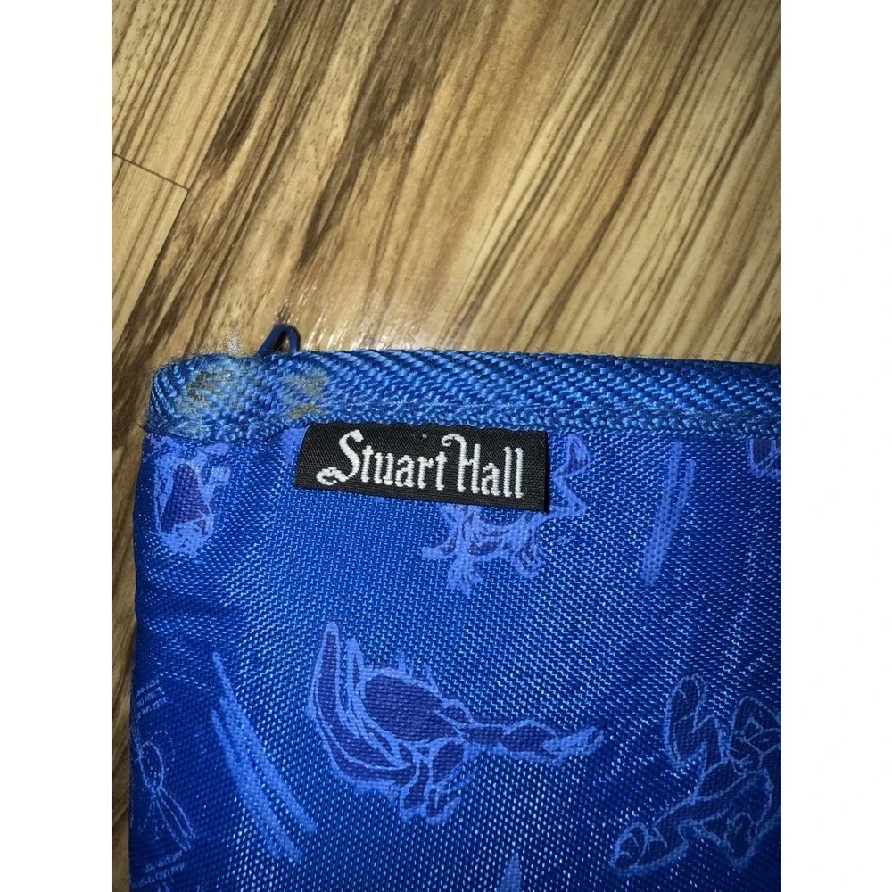 VTG‎ Stuart Hall Looney Tunes Zipper Binder Bugs Bunny Tasmanian Devil USA Blue